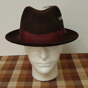 MEN'S MONTIQUE BEAVER LOOK 100% WOOL FELT FEDORA HAT. H81